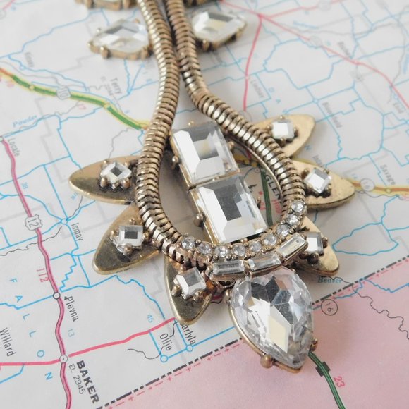 long crystal statement necklace - Picture 3 of 6